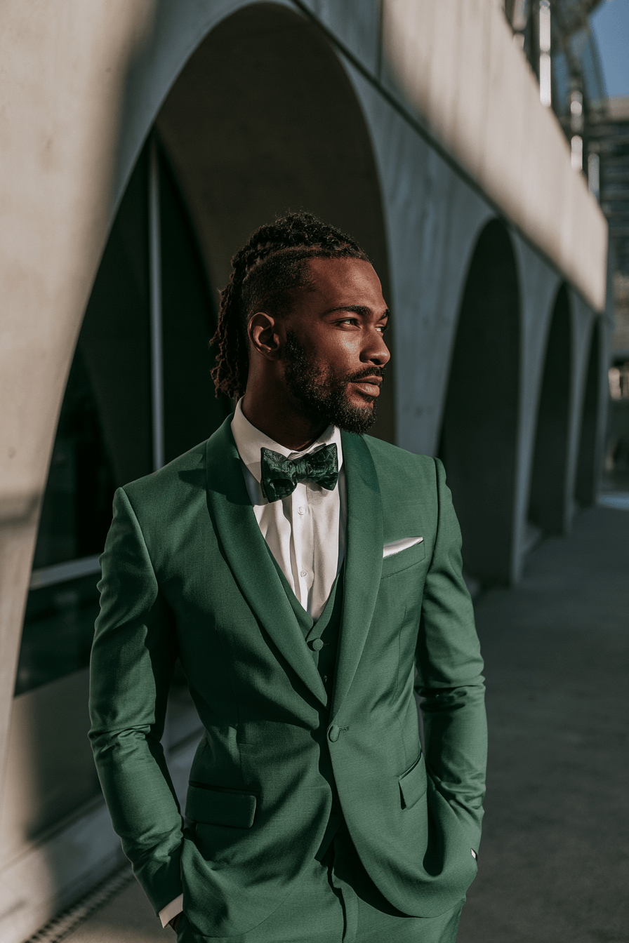 27 Stunning Green Tuxedo Wedding Ideas for a Stylish Groom