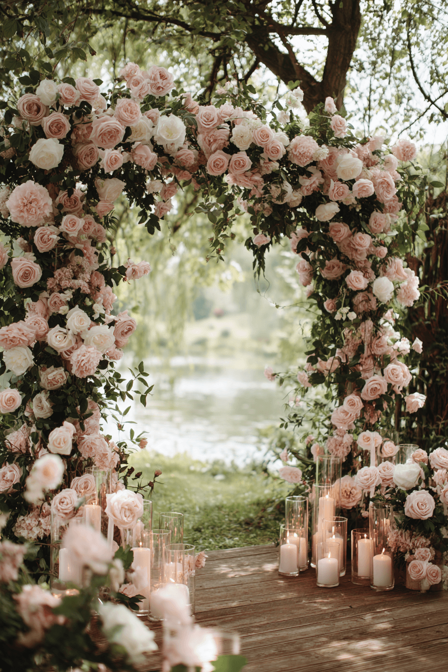 27 Breathtaking Floral Arch Wedding Decor Ideas