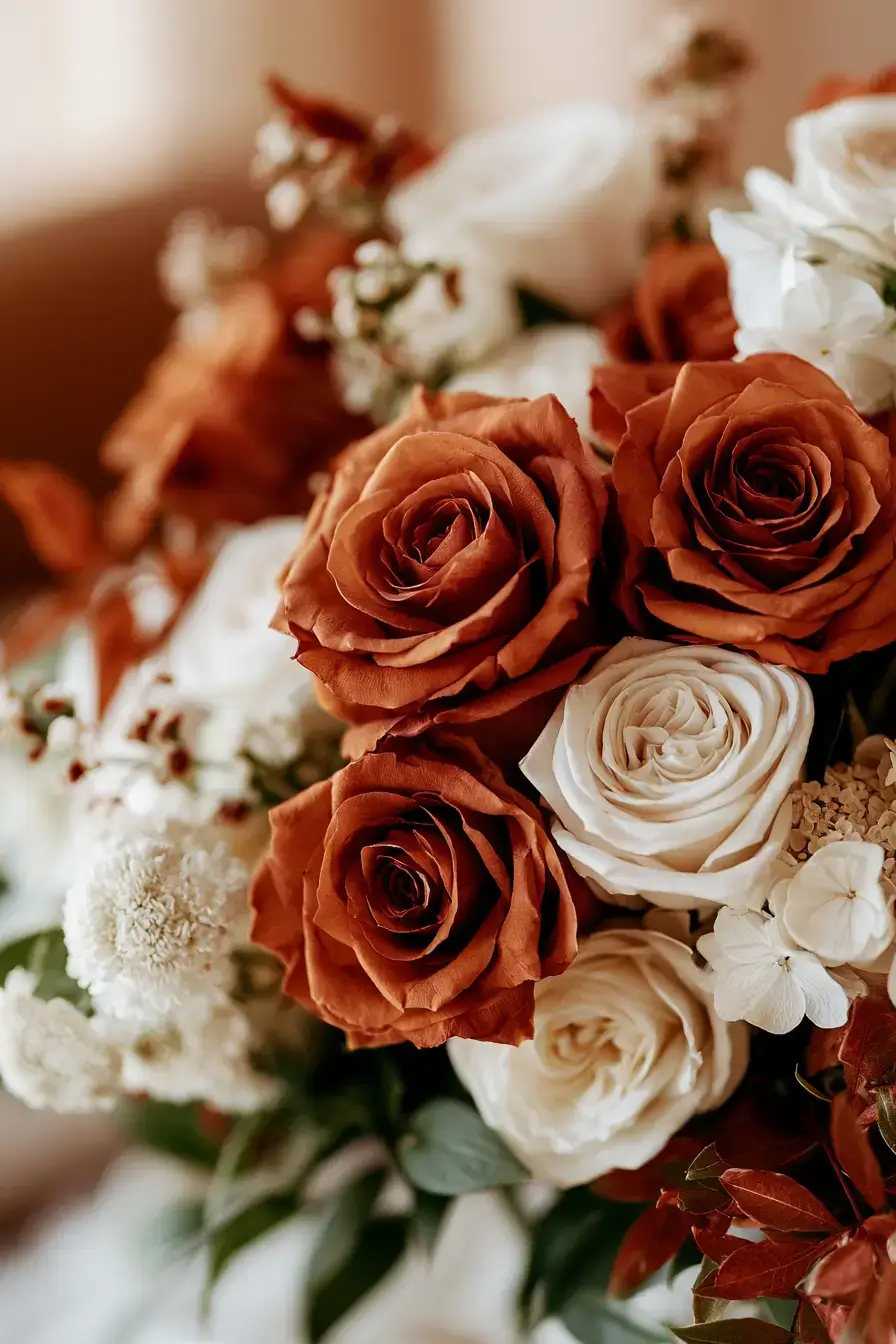 27 Stunning Burnt Orange Wedding Flowers for a Warm and Romantic Celebration