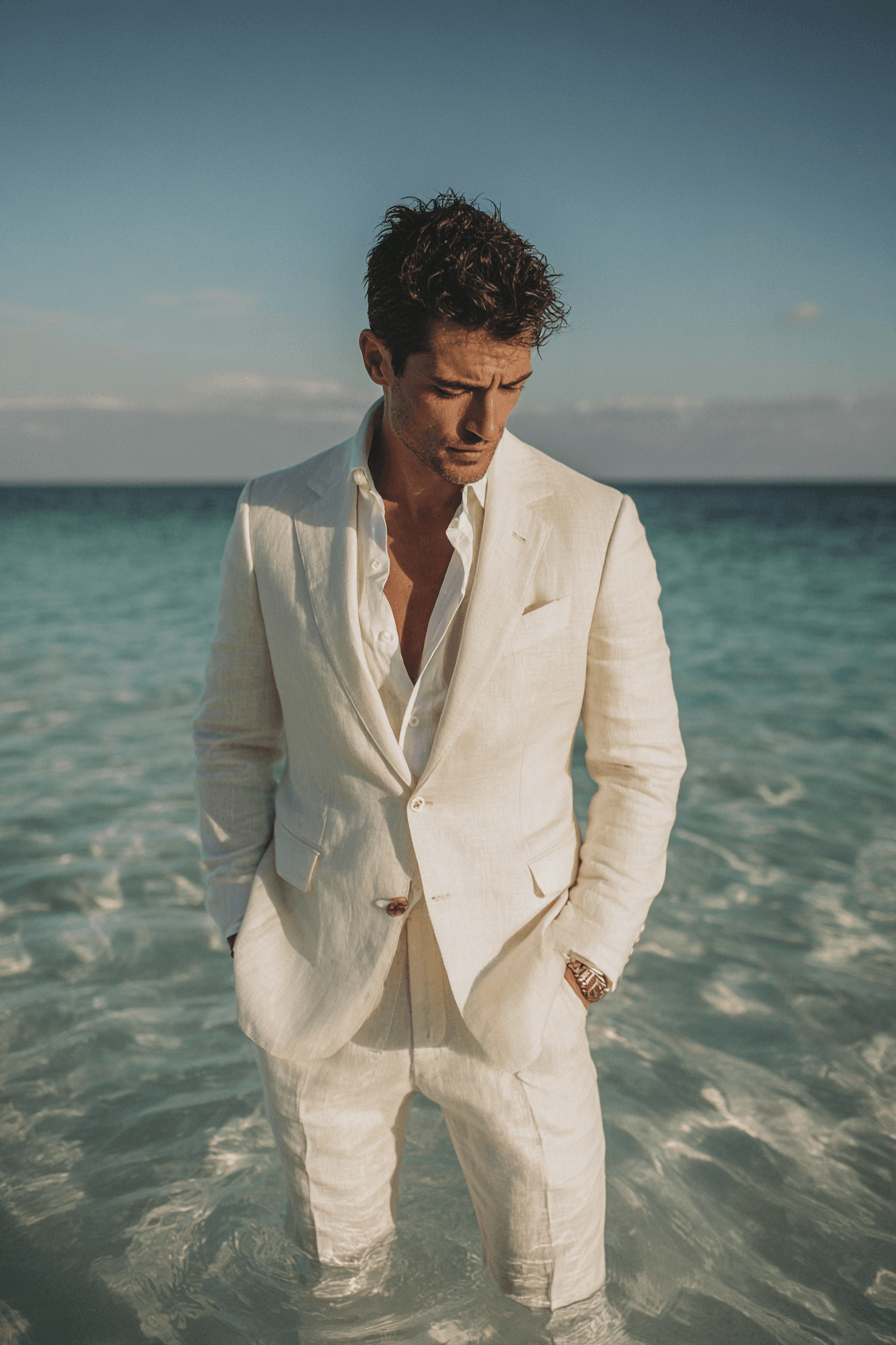27 Beach Wedding Looks for Men That Are Perfect for Summer Ceremonies