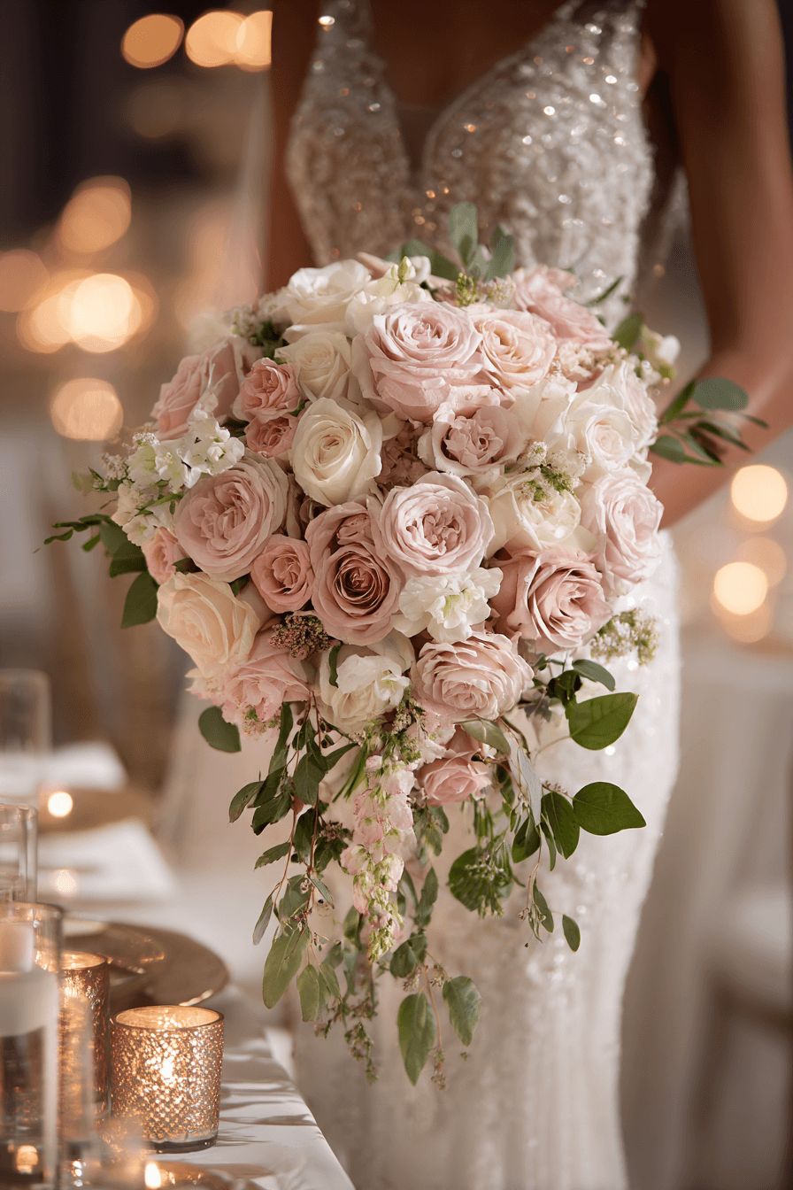 27 Elegant Cascading Wedding Bouquets Every Bride Will Love