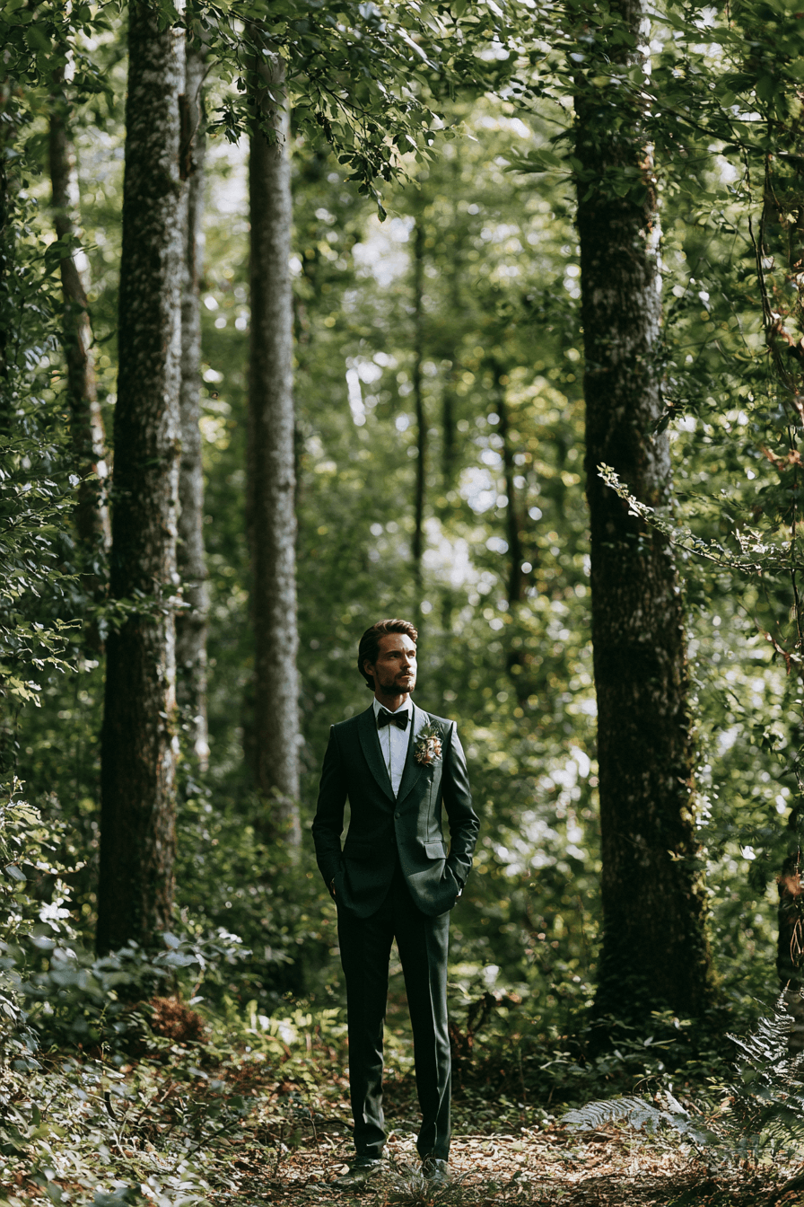 27 Stunning Green Tuxedo Wedding Ideas for a Stylish Groom