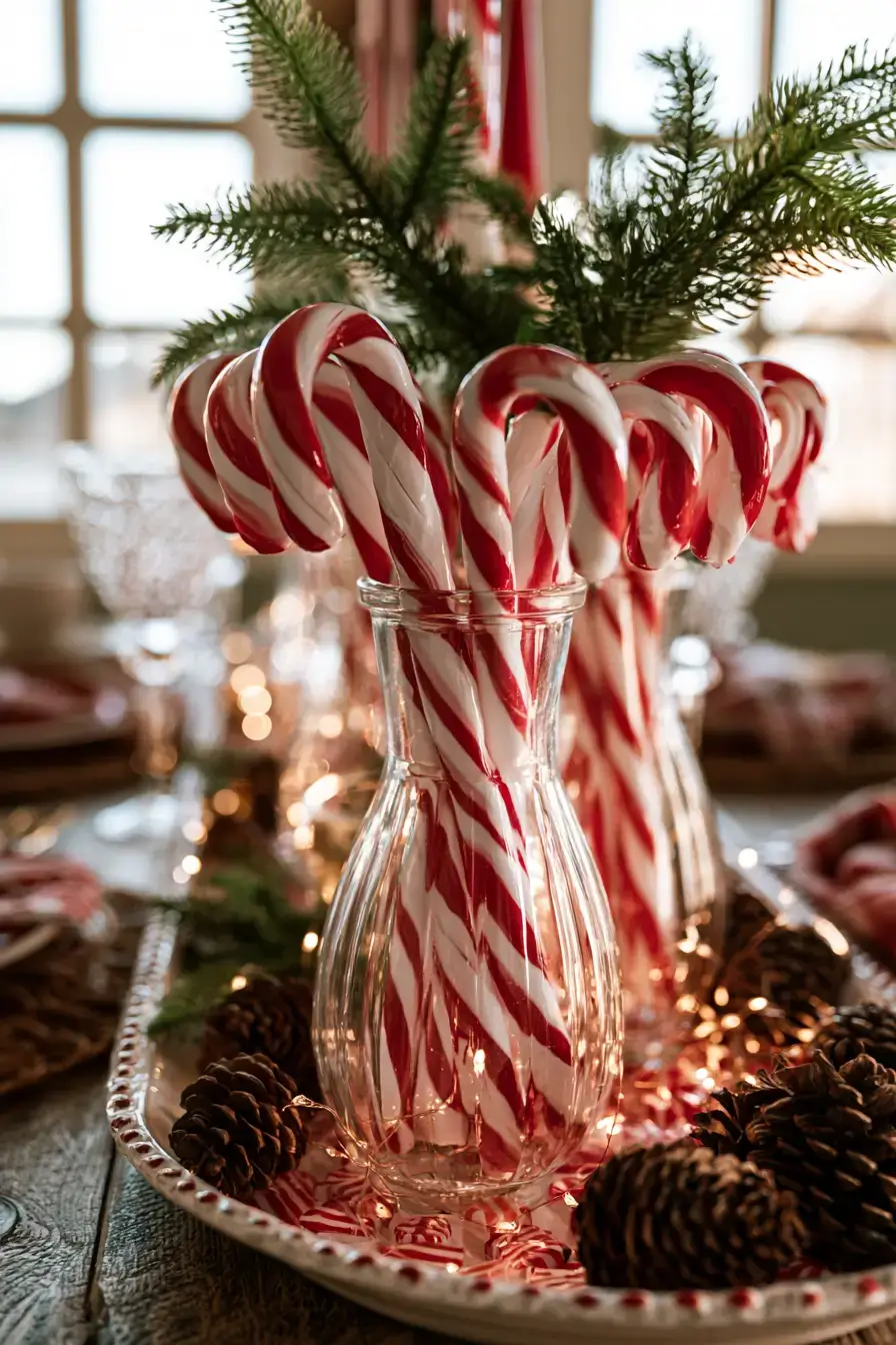 27 Candy Cane Centerpiece Ideas to Make Your Holiday Table Shine