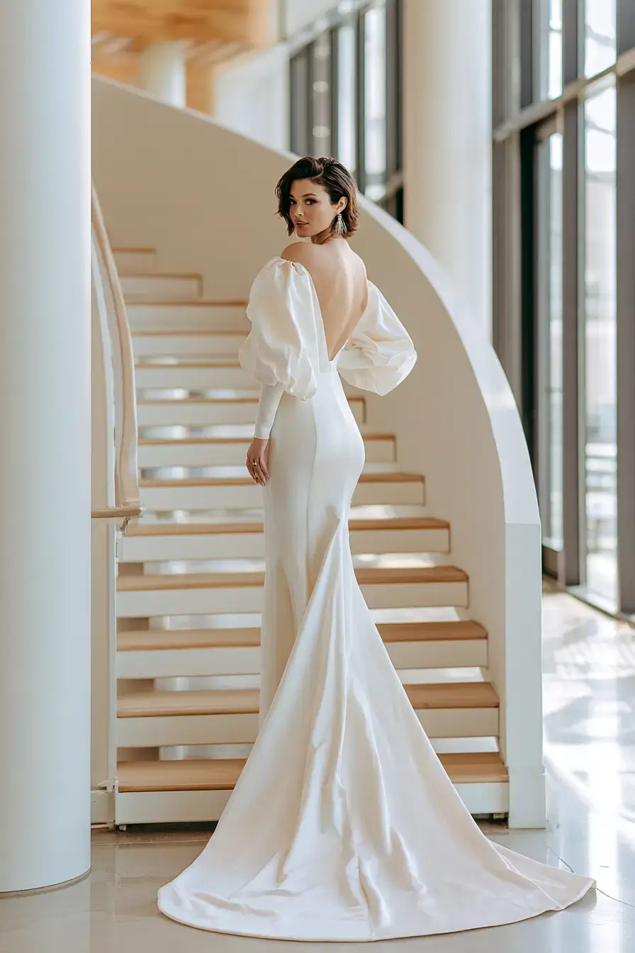 27 Elegant Satin Wedding Dresses with Sleeves for Your Dream Wedding