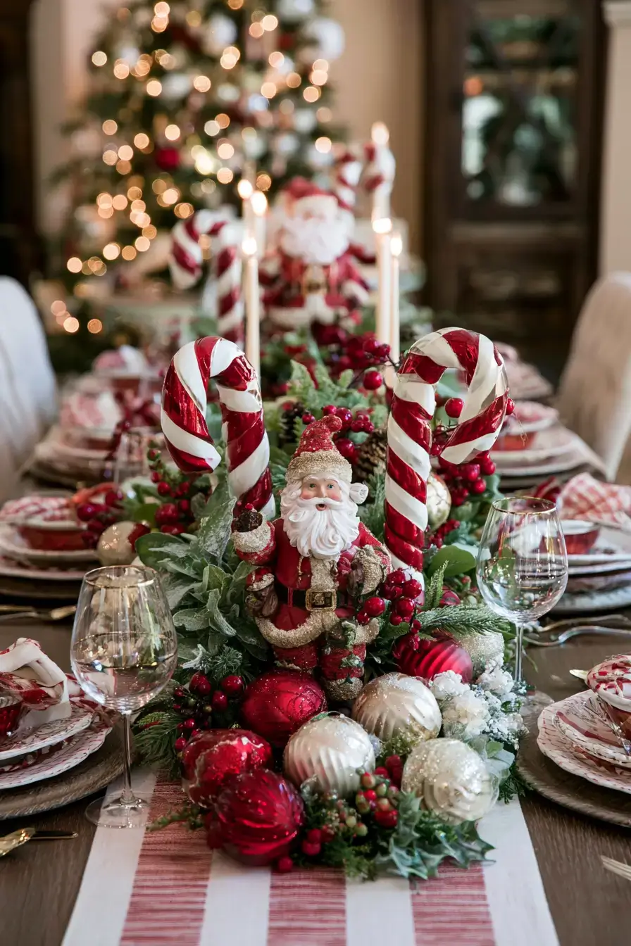 27 Candy Cane Centerpiece Ideas to Make Your Holiday Table Shine