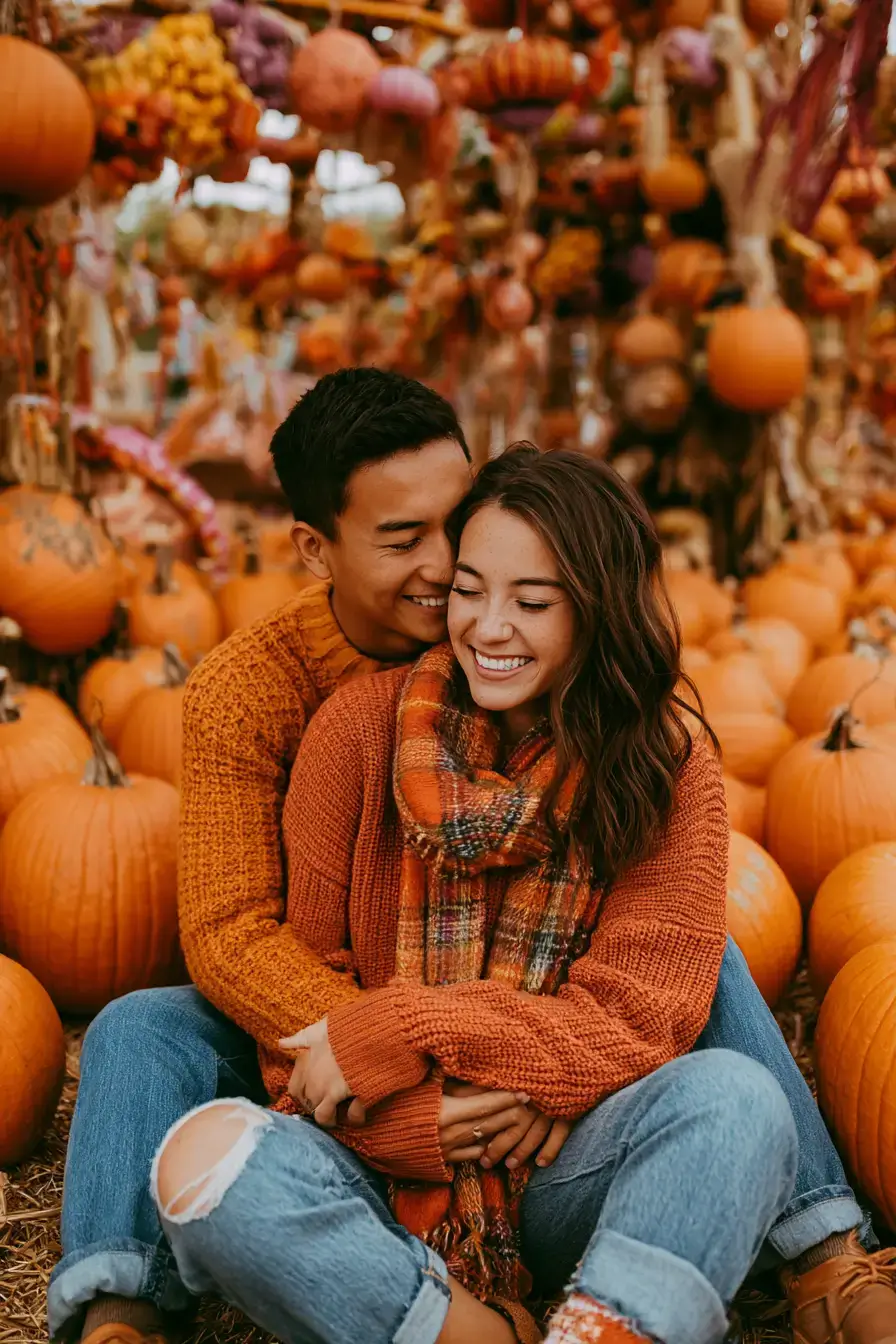 27 Romantic Fall Engagement Outfit Ideas for Couples