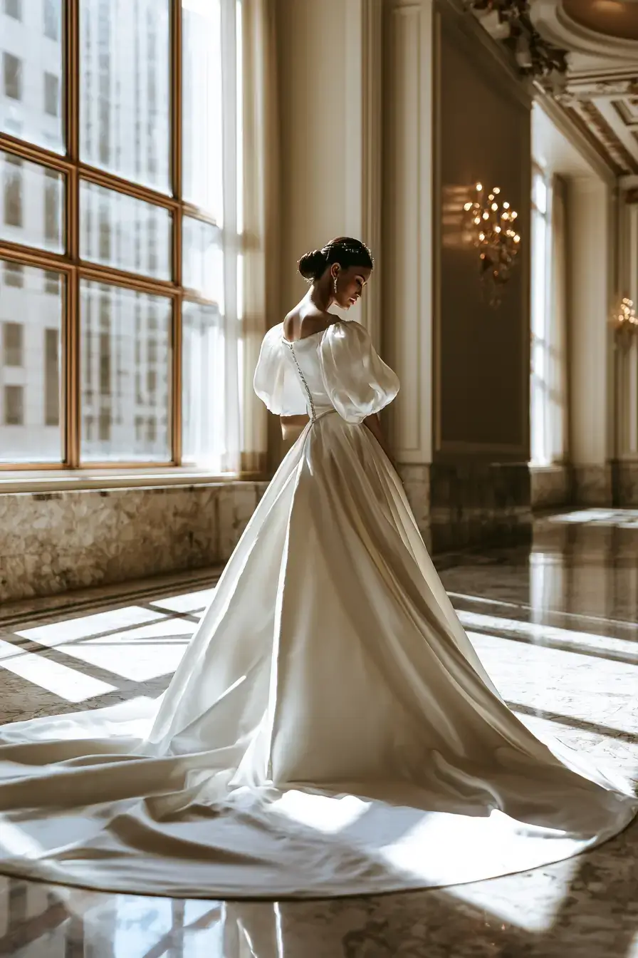 27 Elegant Satin Wedding Dresses with Sleeves for Your Dream Wedding