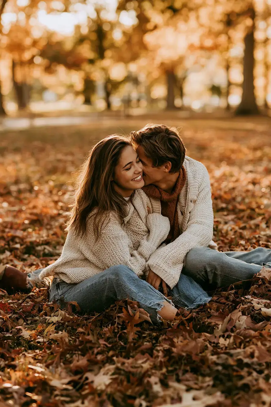 27 Romantic Fall Engagement Outfit Ideas for Couples