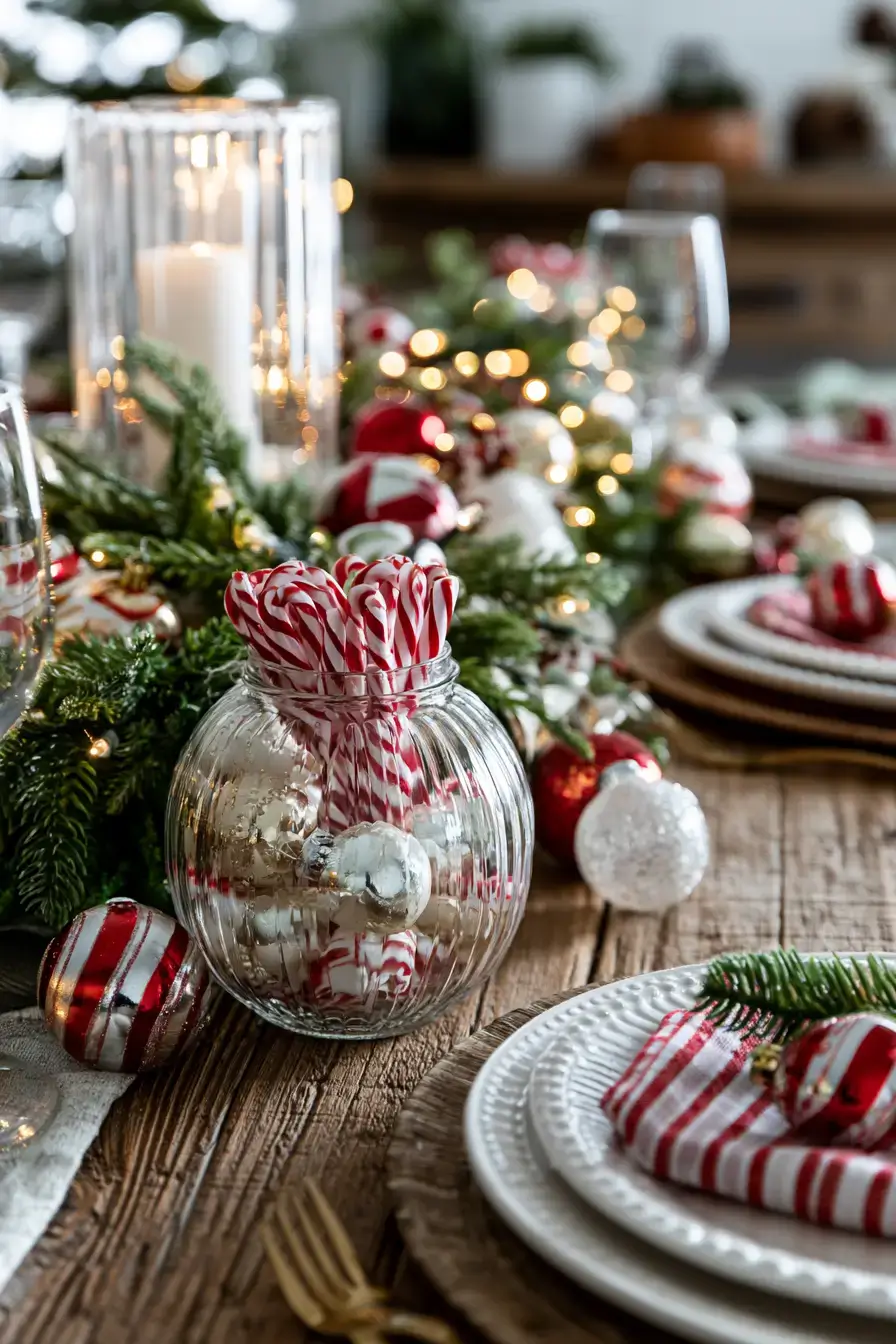 27 Candy Cane Centerpiece Ideas to Make Your Holiday Table Shine