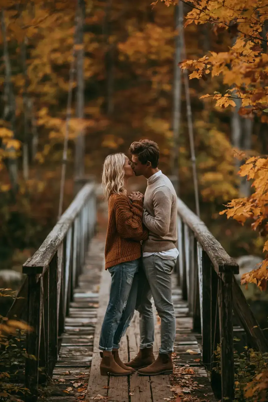 27 Romantic Fall Engagement Outfit Ideas for Couples
