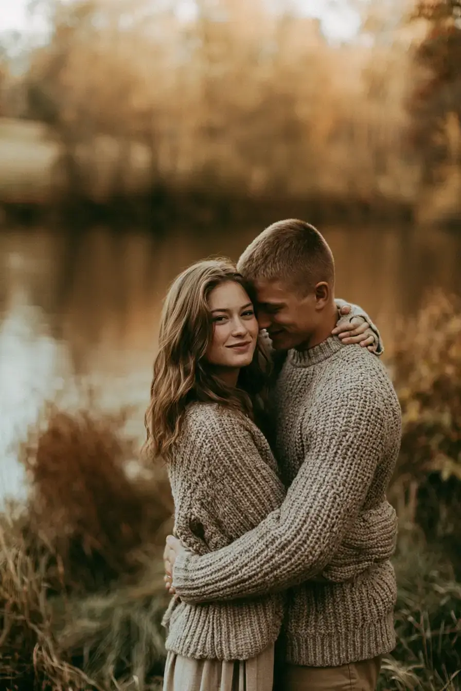 27 Romantic Fall Engagement Outfit Ideas for Couples