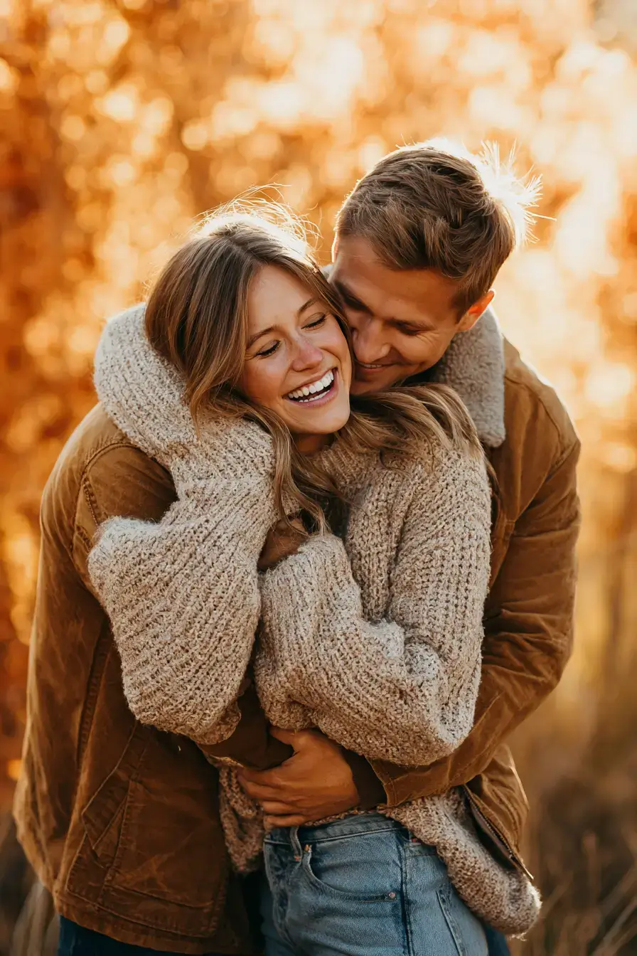 27 Romantic Fall Engagement Outfit Ideas for Couples