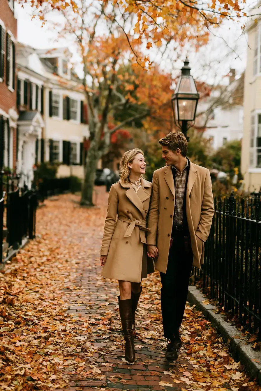 27 Romantic Fall Engagement Outfit Ideas for Couples