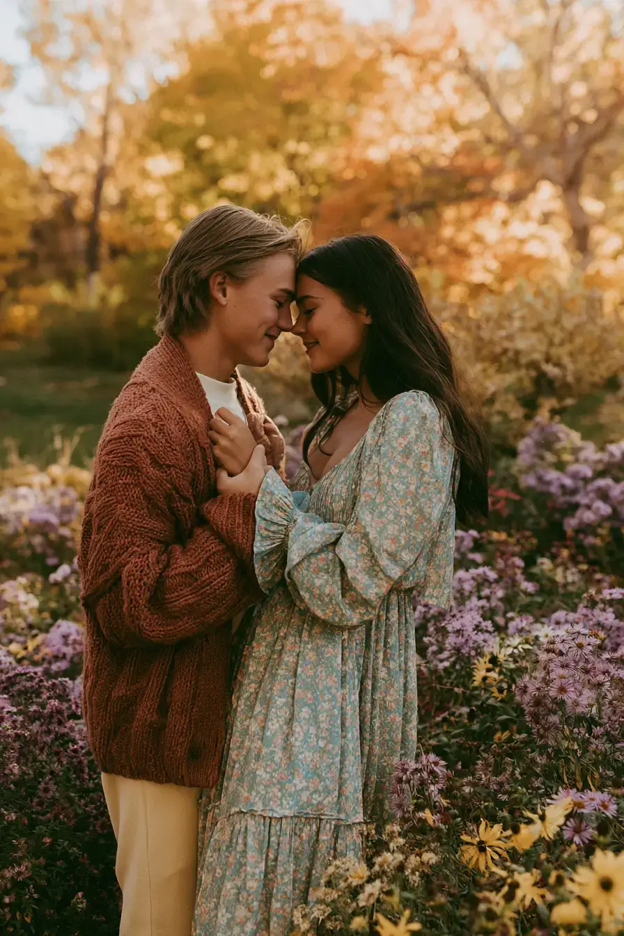 27 Romantic Fall Engagement Outfit Ideas for Couples