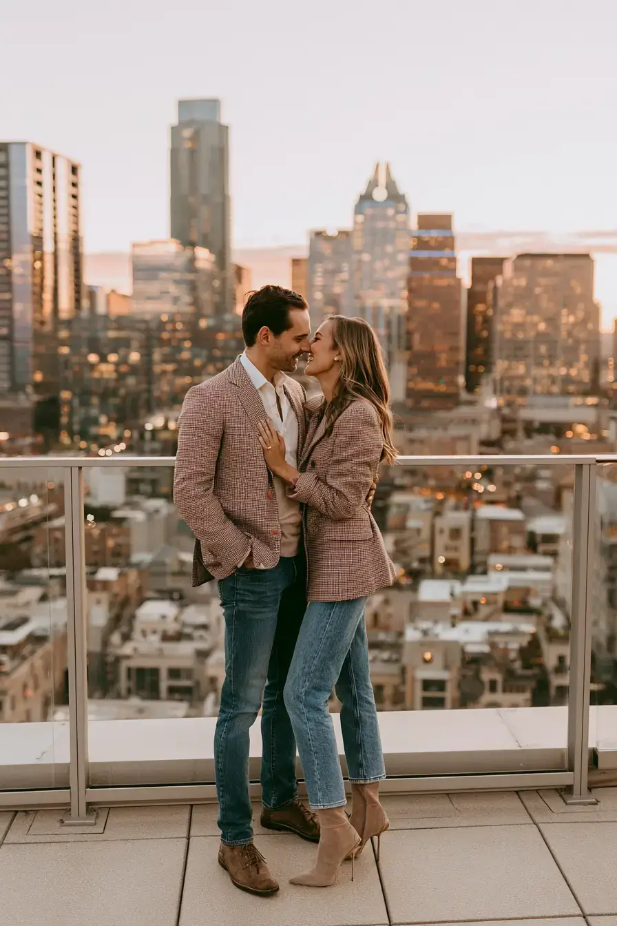 27 Romantic Fall Engagement Outfit Ideas for Couples