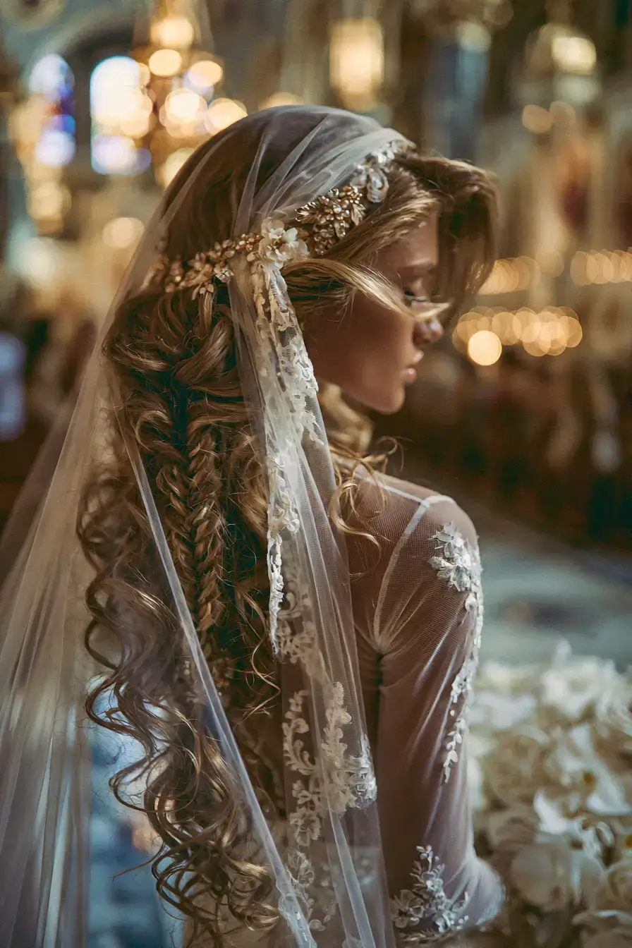 27 Dreamy Waterfall Braid Wedding Hair Ideas for Romantic Brides