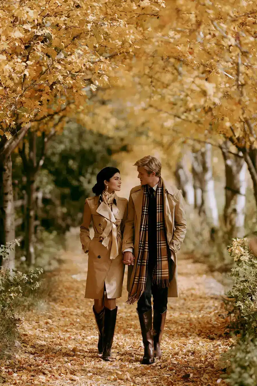27 Romantic Fall Engagement Outfit Ideas for Couples