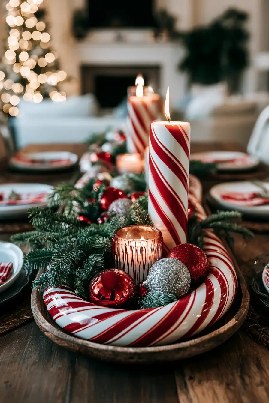 27 Candy Cane Centerpiece Ideas to Make Your Holiday Table Shine
