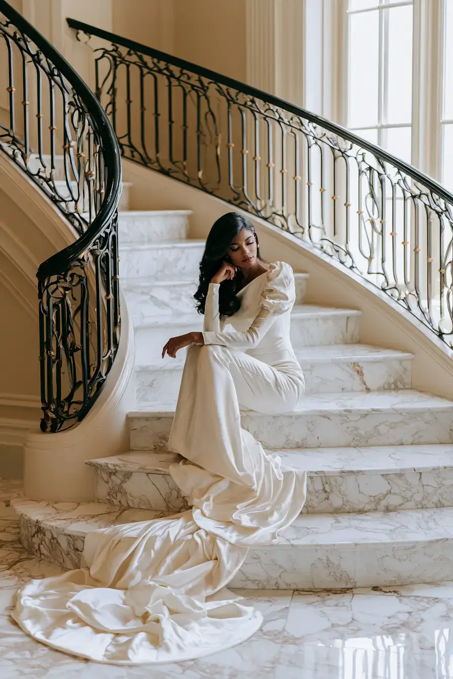 27 Elegant Satin Wedding Dresses with Sleeves for Your Dream Wedding
