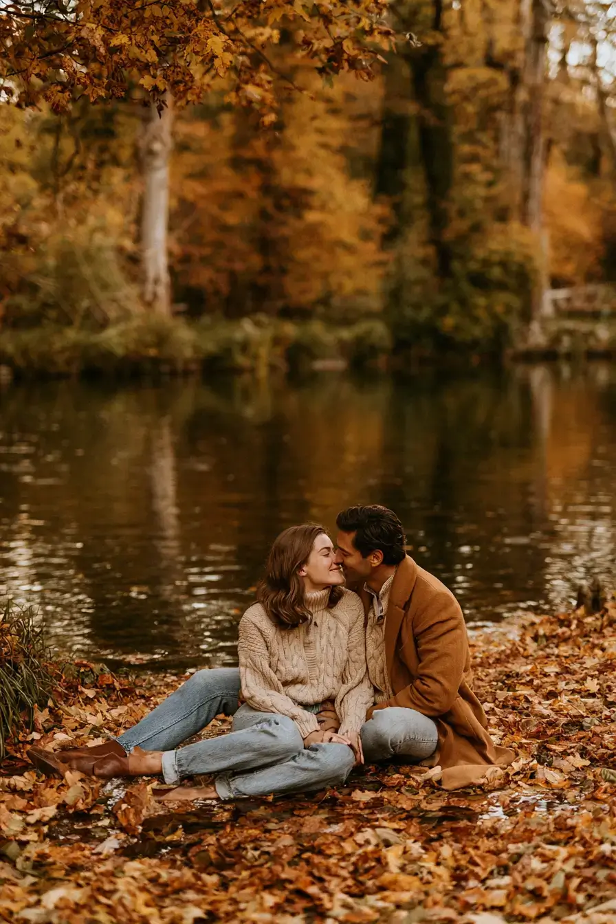 27 Romantic Fall Engagement Outfit Ideas for Couples