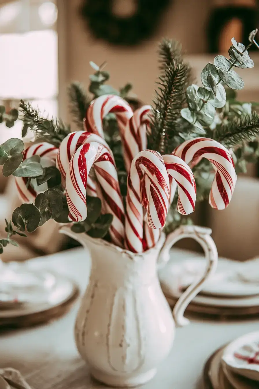 27 Candy Cane Centerpiece Ideas to Make Your Holiday Table Shine