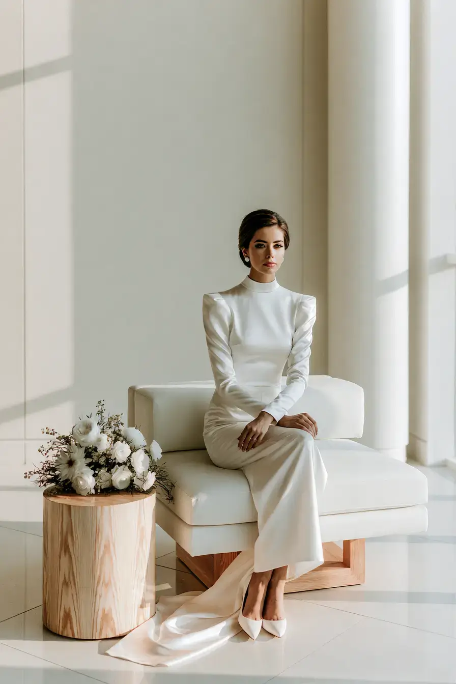 27 Elegant Satin Wedding Dresses with Sleeves for Your Dream Wedding