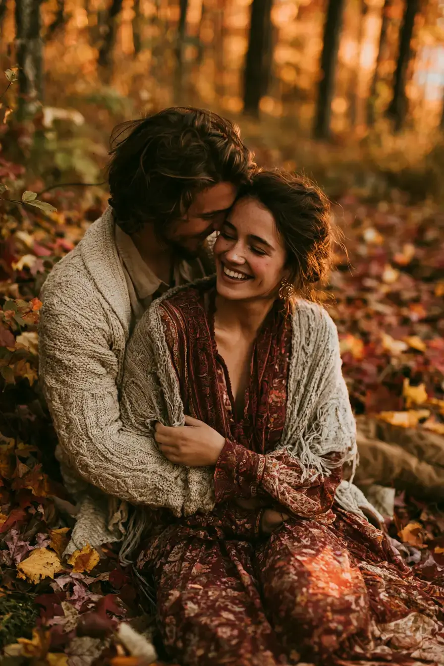 27 Romantic Fall Engagement Outfit Ideas for Couples