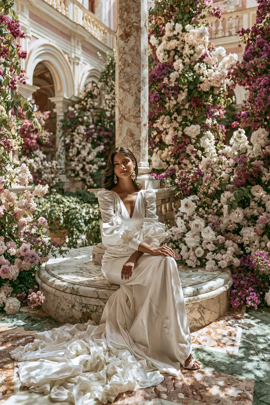 27 Elegant Satin Wedding Dresses with Sleeves for Your Dream Wedding