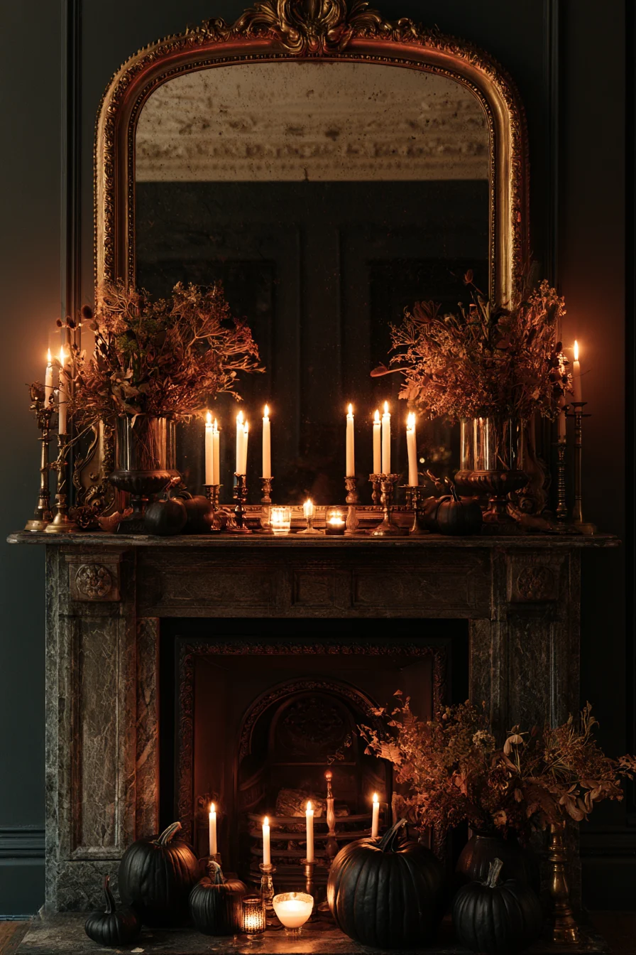 27 Creative Halloween Mantle Decor Ideas