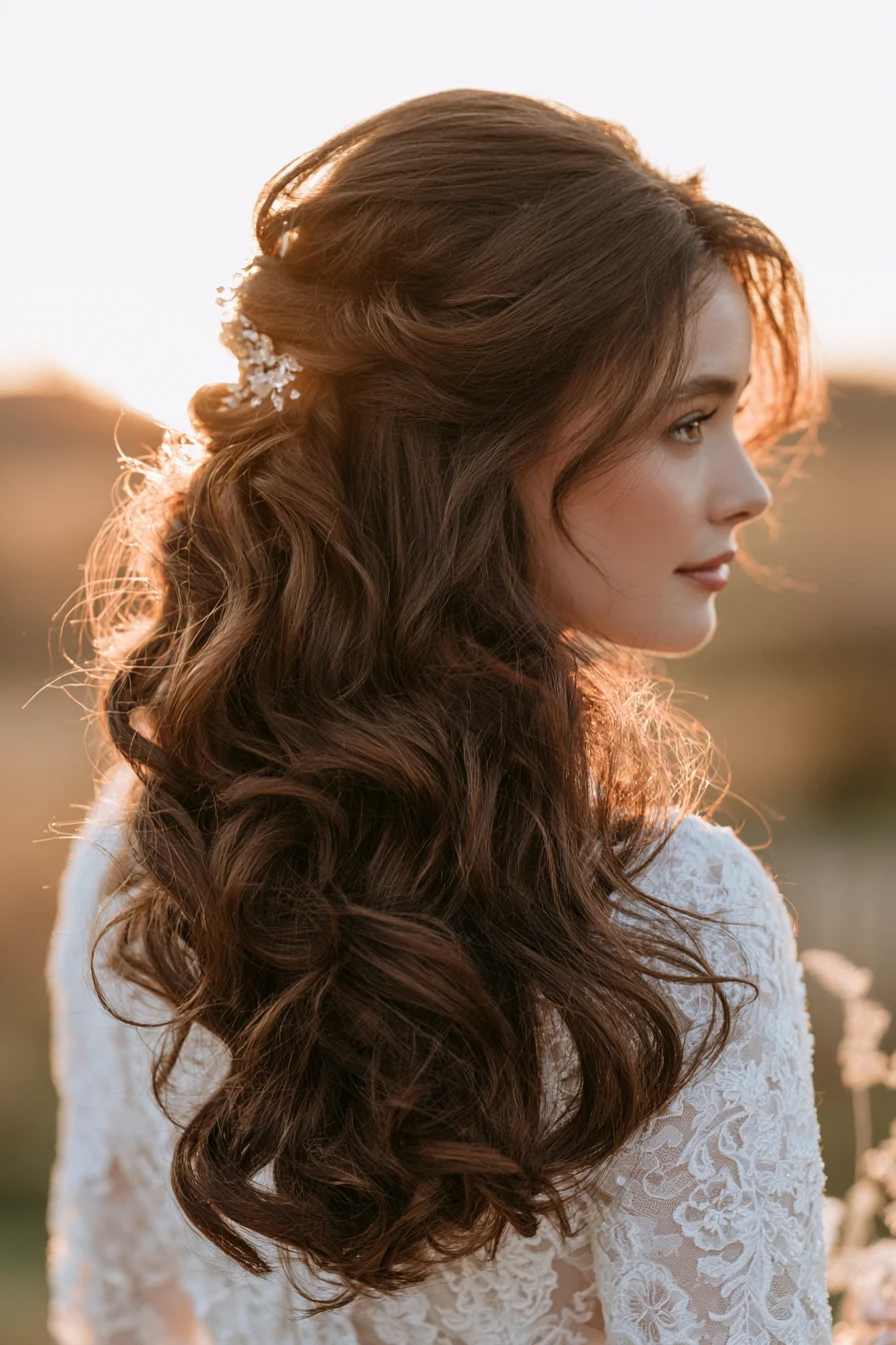 27 Gorgeous Bridal Half Up Half Down Hair Ideas for Your Dream Wedding