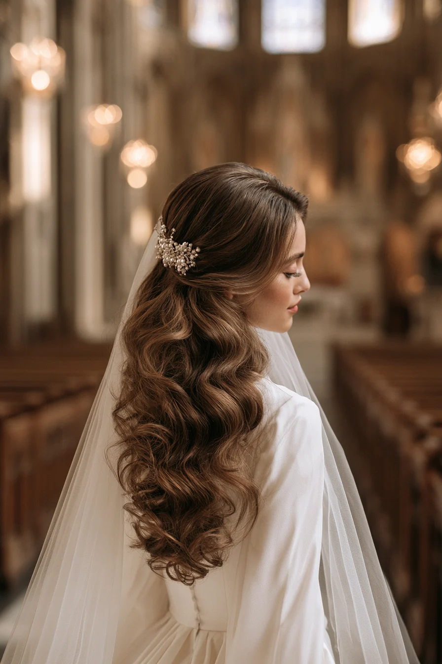 27 Pretty Wedding Hairstyles Half Up Half Down to Inspire Your Bridal Style