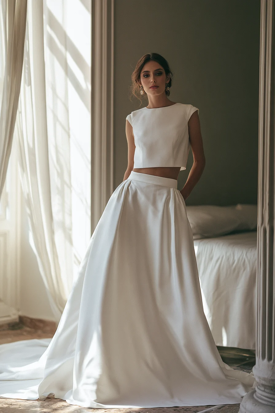 27 Stunning Bridal Separates Tops for a Modern Wedding Look