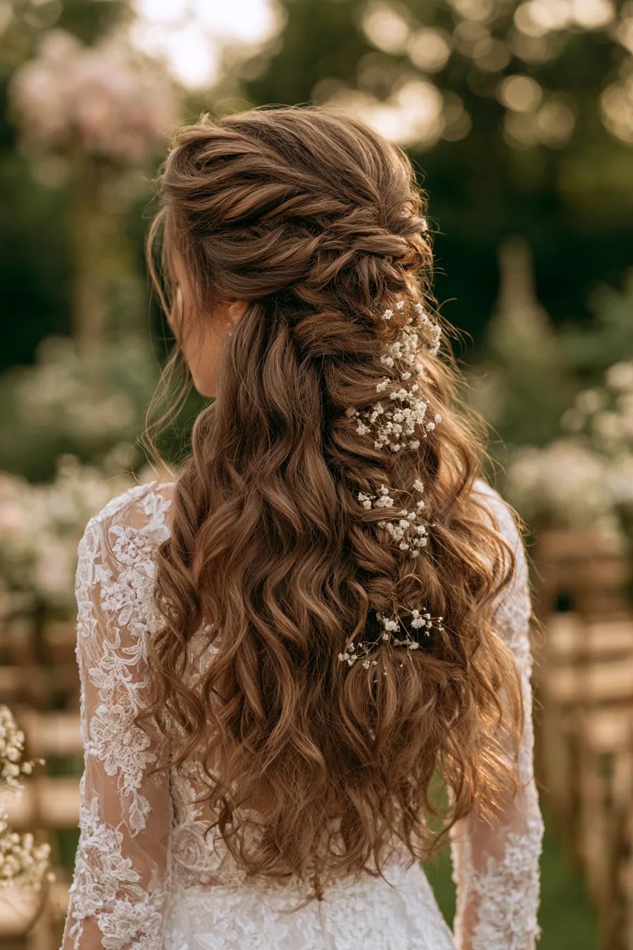 27 Gorgeous Bridal Half Up Half Down Hair Ideas for Your Dream Wedding