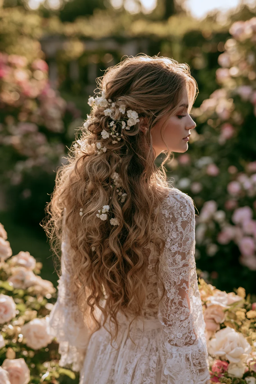 27 Pretty Wedding Hairstyles Half Up Half Down to Inspire Your Bridal Style