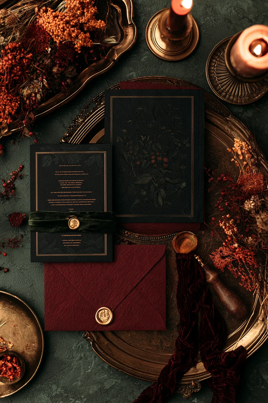 27 Dark and Dreamy Gothic Fall Wedding Ideas to Inspire You