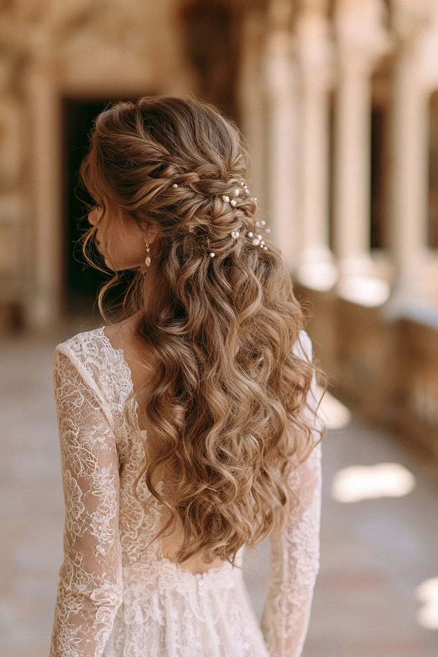 27 Gorgeous Bridal Half Up Half Down Hair Ideas for Your Dream Wedding