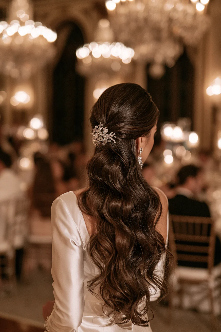 27 Stunning Bridal Hair Half Up Ideas for a Romantic Wedding Look