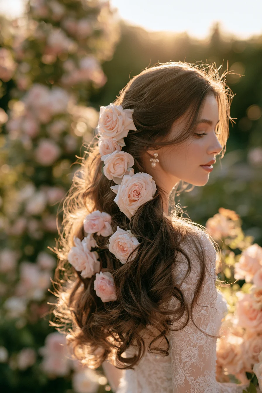 27 Stunning Bridal Hair Half Up Ideas for a Romantic Wedding Look