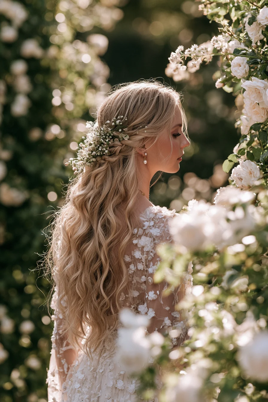 27 Stunning Bridal Hair Half Up Ideas for a Romantic Wedding Look