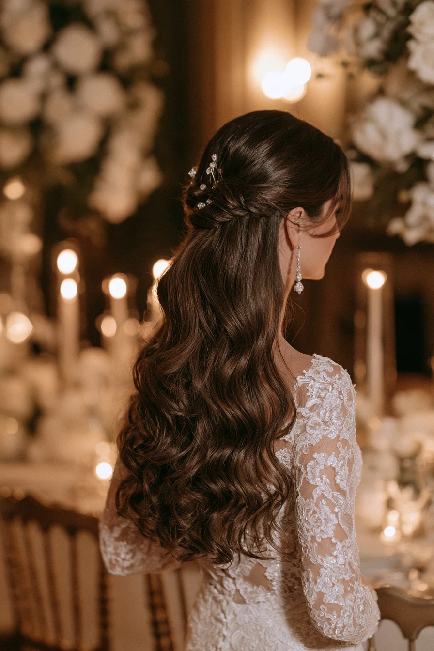 27 Stunning Bridal Hair Half Up Ideas for a Romantic Wedding Look