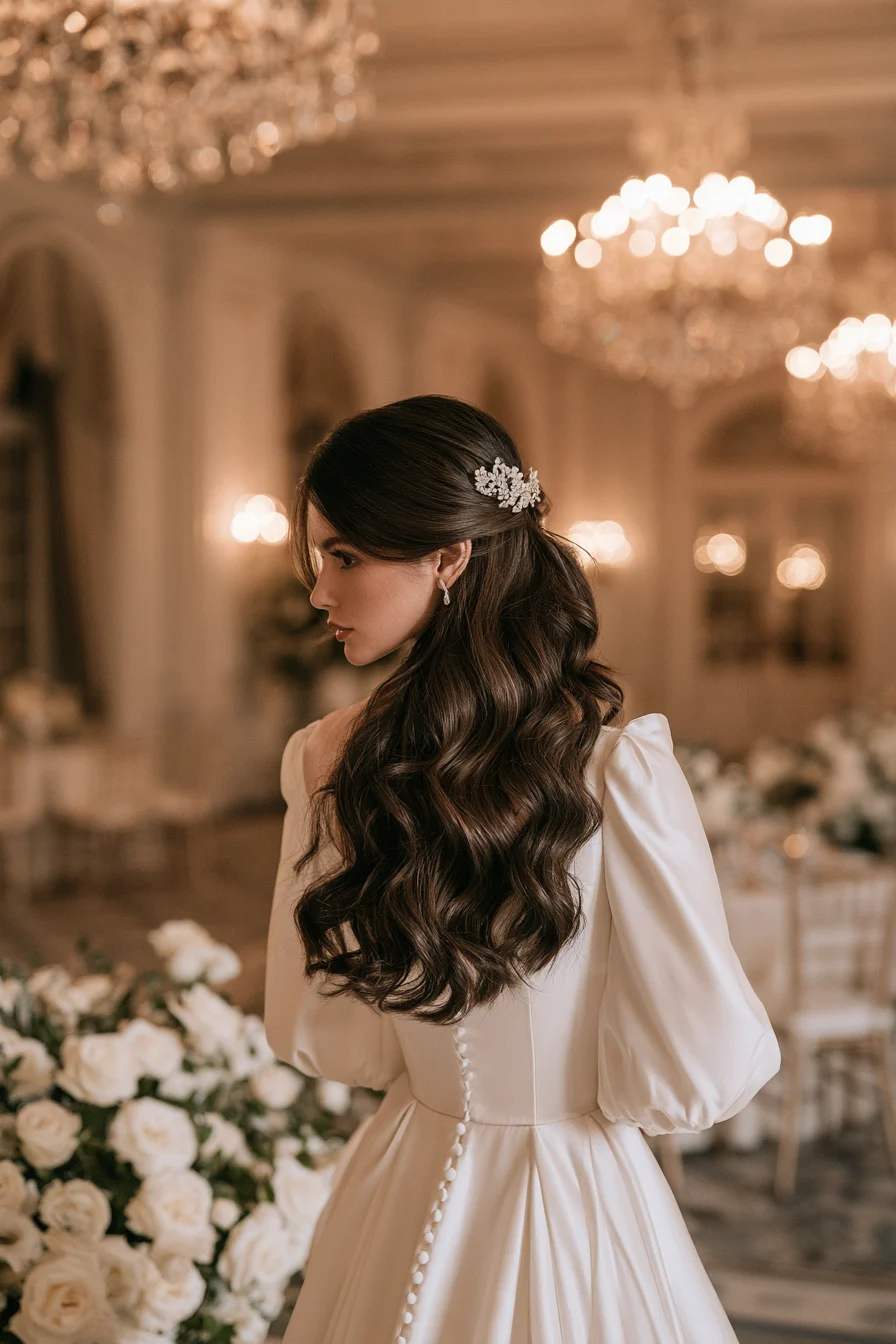 27 Stunning Bridal Hair Half Up Ideas for a Romantic Wedding Look