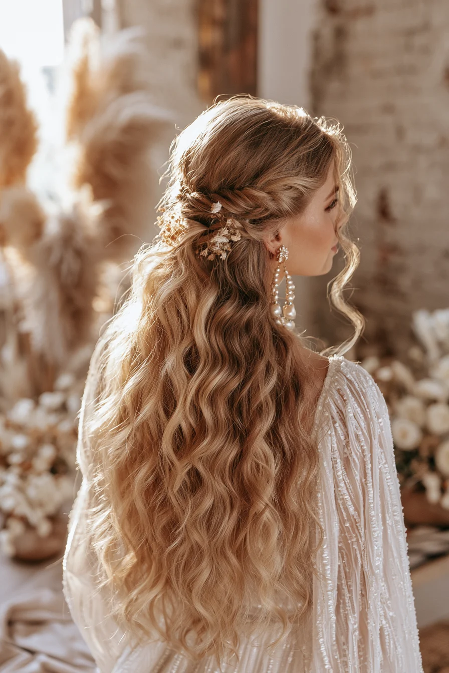 27 Stunning Bridal Hair Half Up Ideas for a Romantic Wedding Look