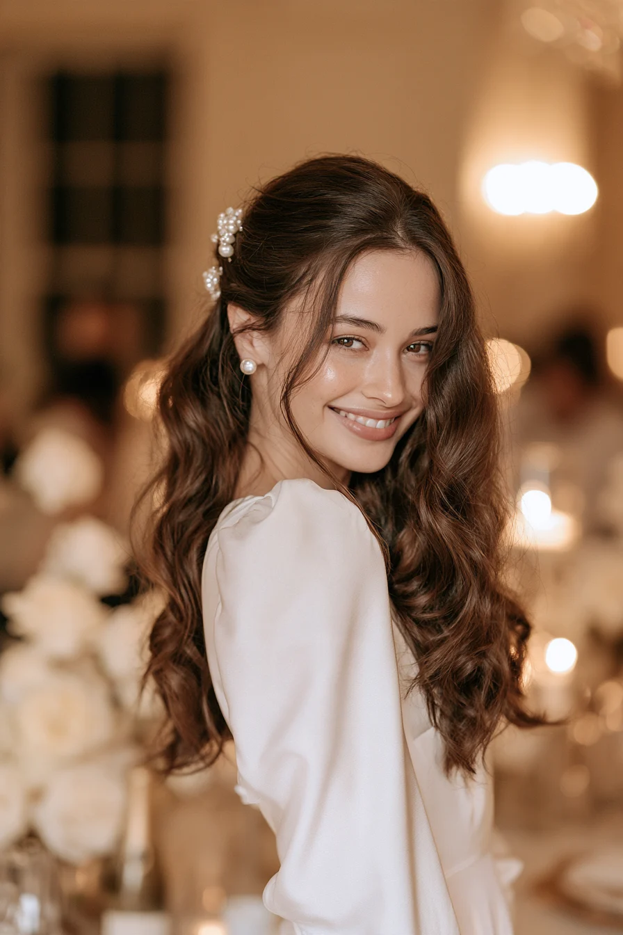 27 Stunning Bridal Hair Half Up Ideas for a Romantic Wedding Look
